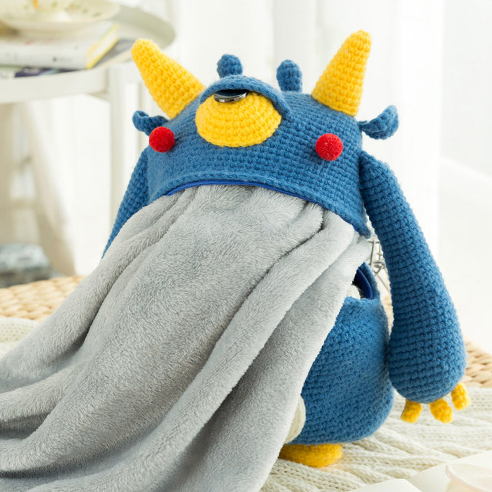 Crochet Kit for A Cute Amigurumi Animal Monster Pillow Blanket Toy