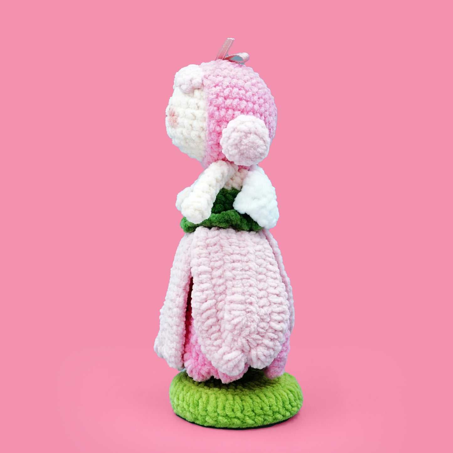 Pink Flower Girl Doll Crochet Knitting Stuffed Kit
