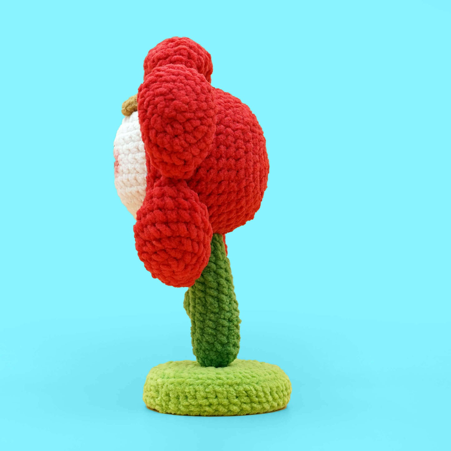 Red Flower Amigurumi Crochet Kit